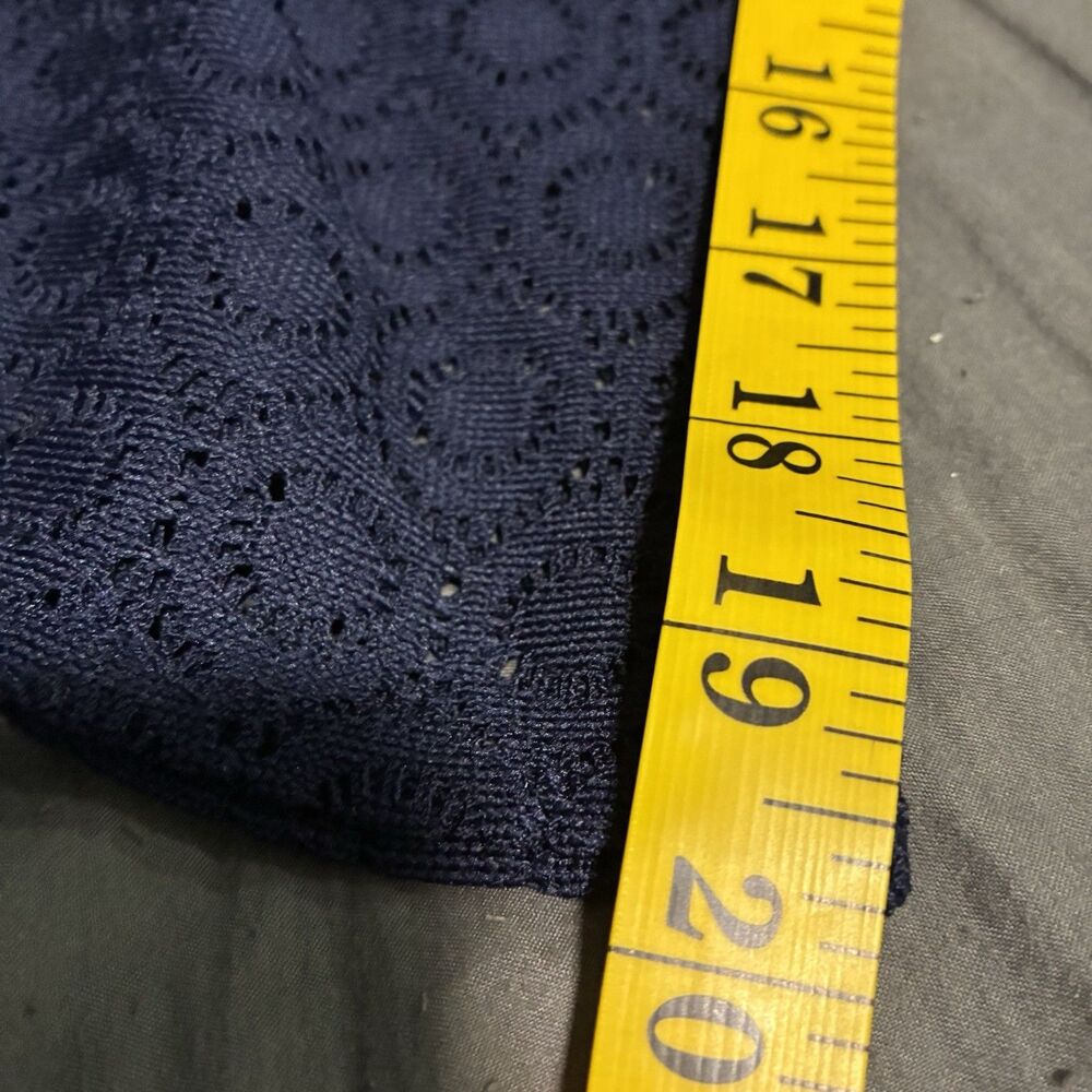 Lilly Pulitzer Alden Navy Eyelet Lace Shift Dress Sm Bell Sleeve Resort Preppy - Picture 11 of 12